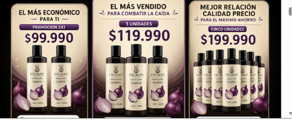 Shampoo Excalvo 2x1 - Crece Naturalmente tu Cabello