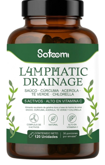 LinfoVit Drenaje Linfatico - frasco real 120 capsulas