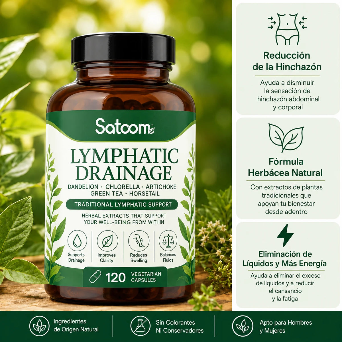 LinfoVit Satoomi Lymphatic Drainage - beneficios e ingredientes reales
